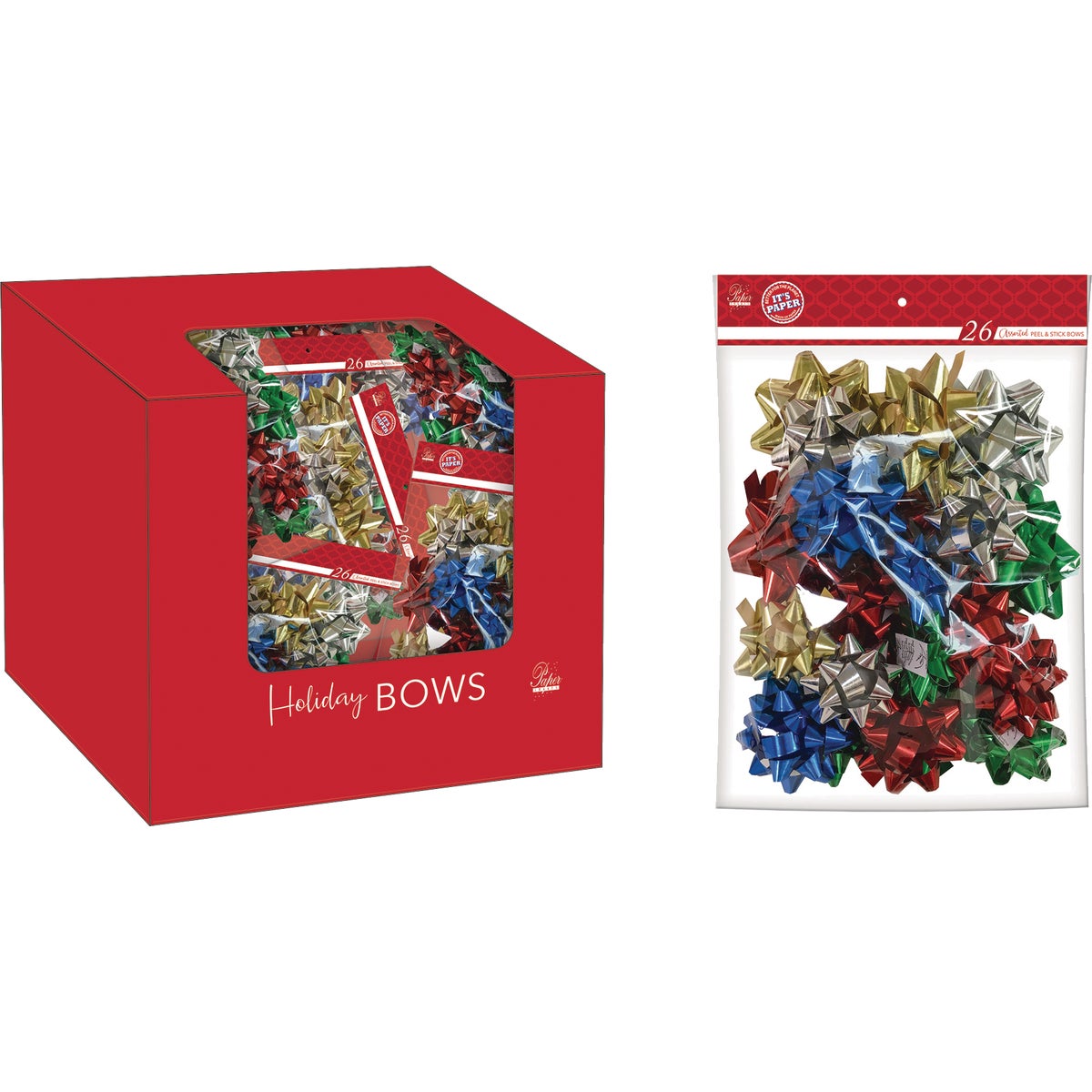 Paper Images Assorted Size Traditional Gift Bow (26-Pack)