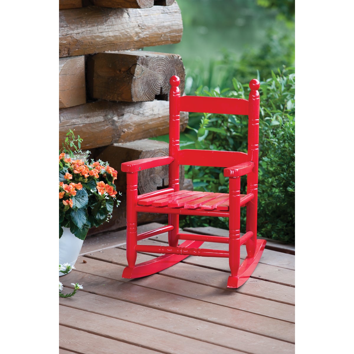 Knollwood Red Wood Child Rocking Chair