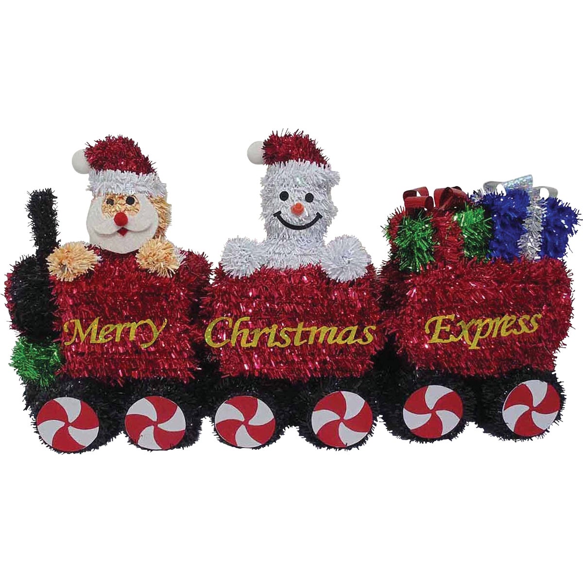 F C Young 15 In. Tinsel Christmas Train Holiday Decoration