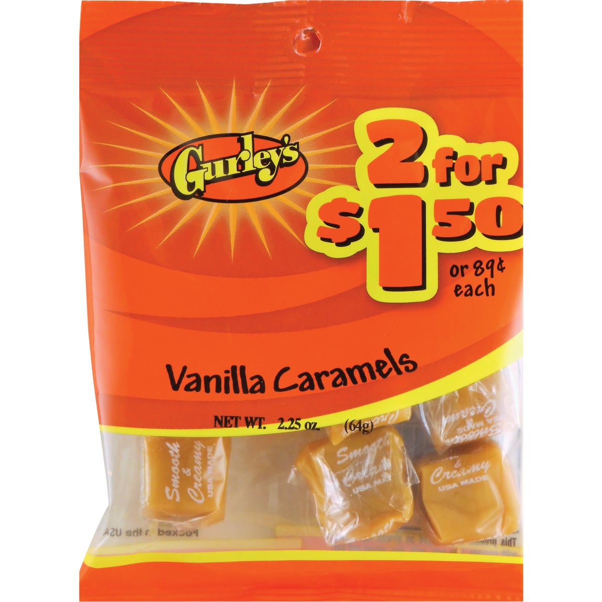Gurley's 2.25 Oz. Vanilla Caramels