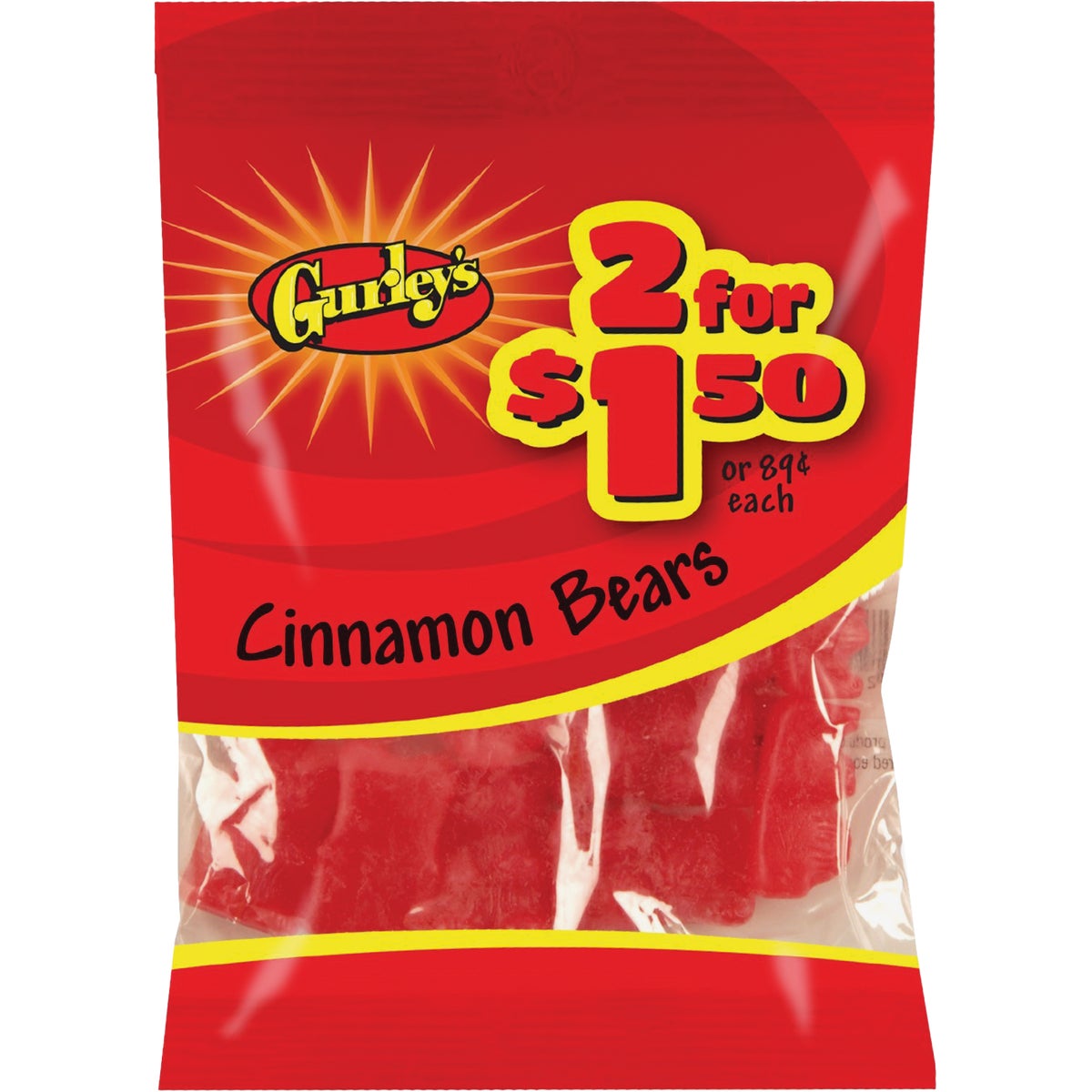 Gurley's 3.5 Oz. Cinnamon Bears Candy