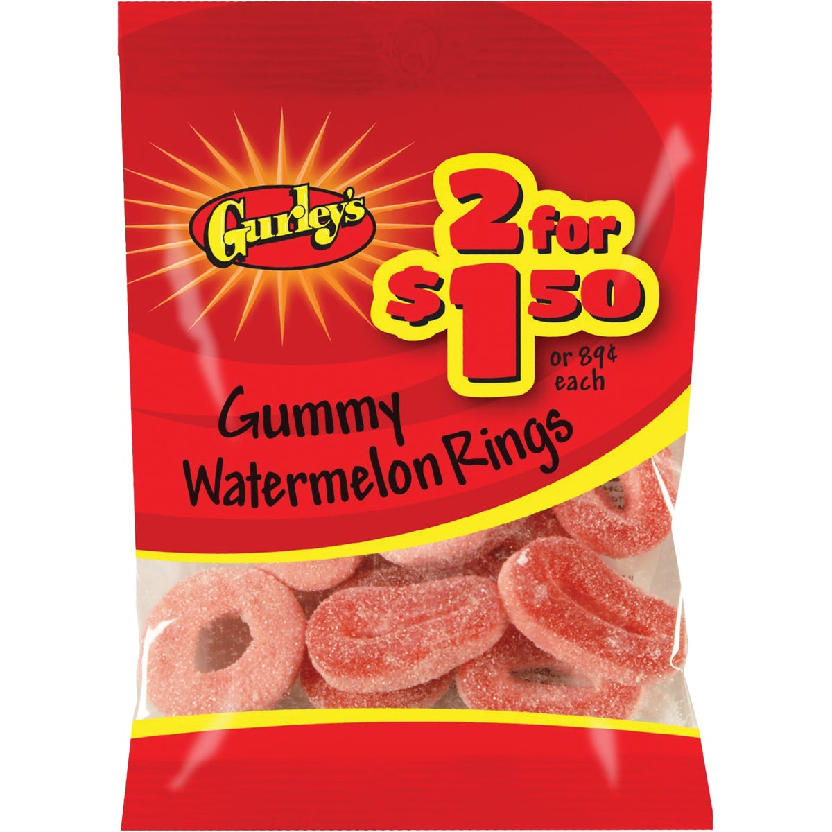 Gurley's 2.5 Oz. Watermelon Rings