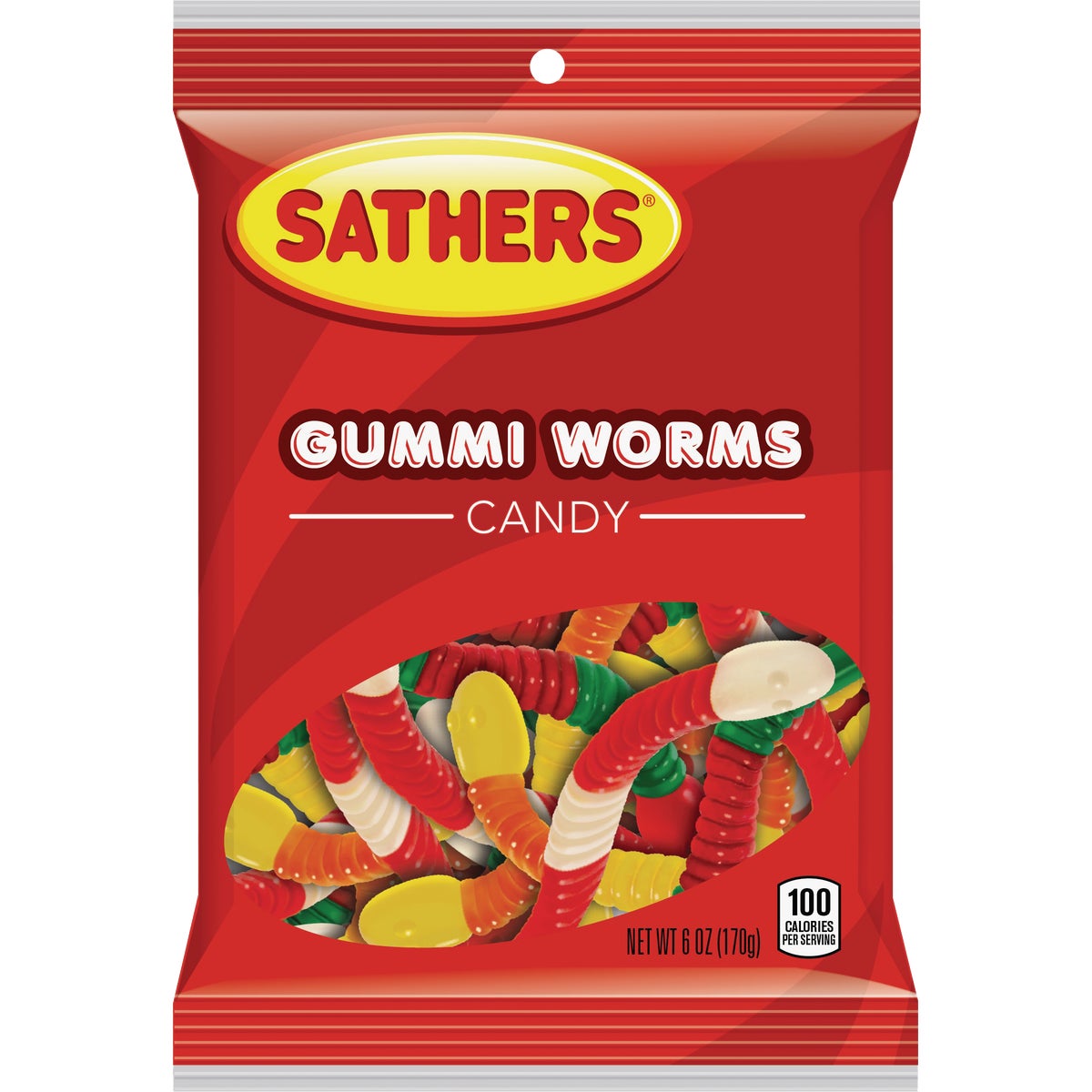 Sathers Assorted Fruit Flavors 6 Oz. Gummi Worms