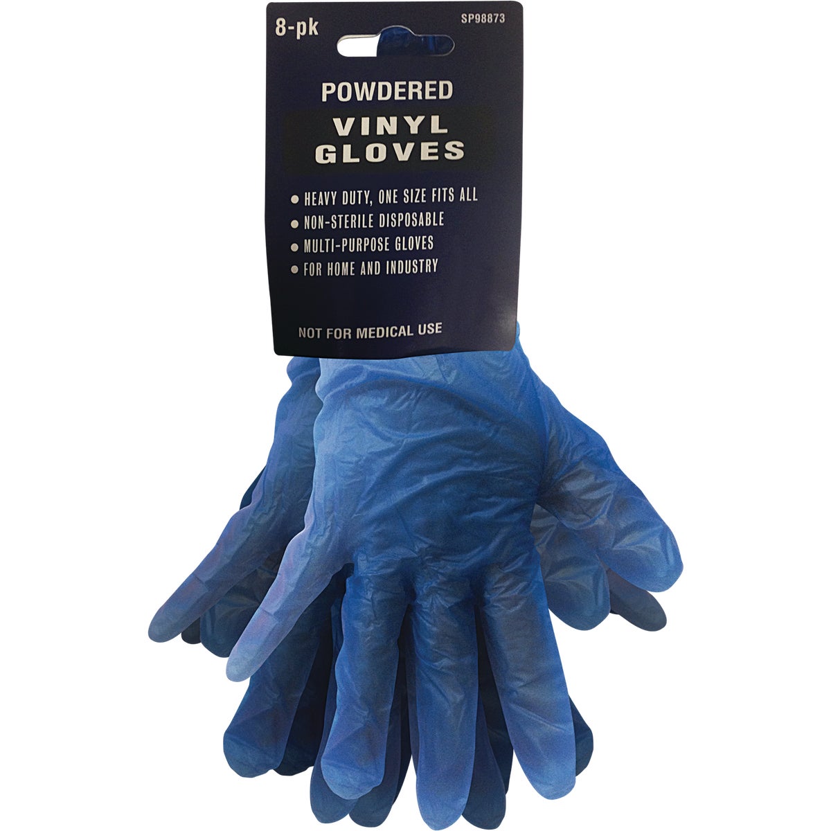 Jacent 1 Size Fits All Vinyl Disposable Glove (8-Pack)