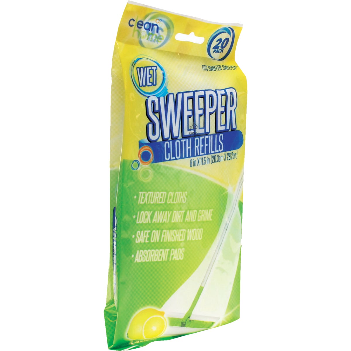 Clean Home Wet Cloth Mop Refill (20-Count)