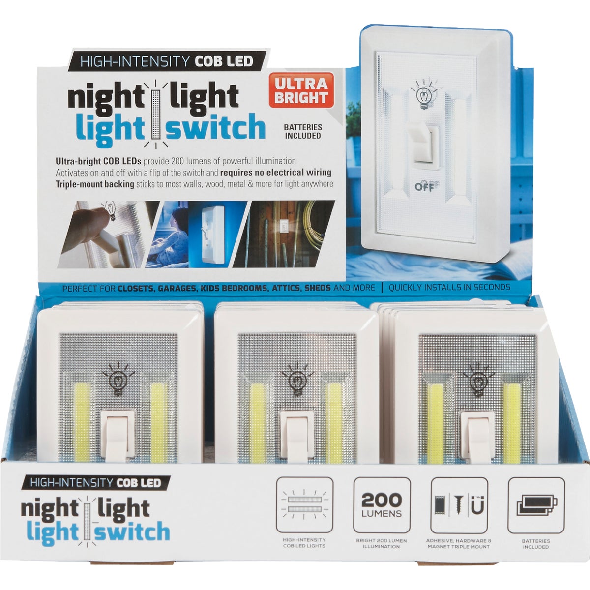 Diamond Visions COB LED Night Light Switch