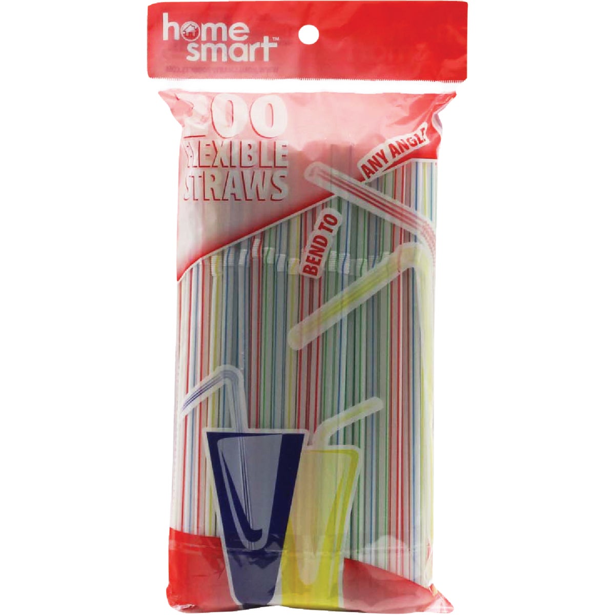 Home Smart Flexible Plastic Straws (200-Count)