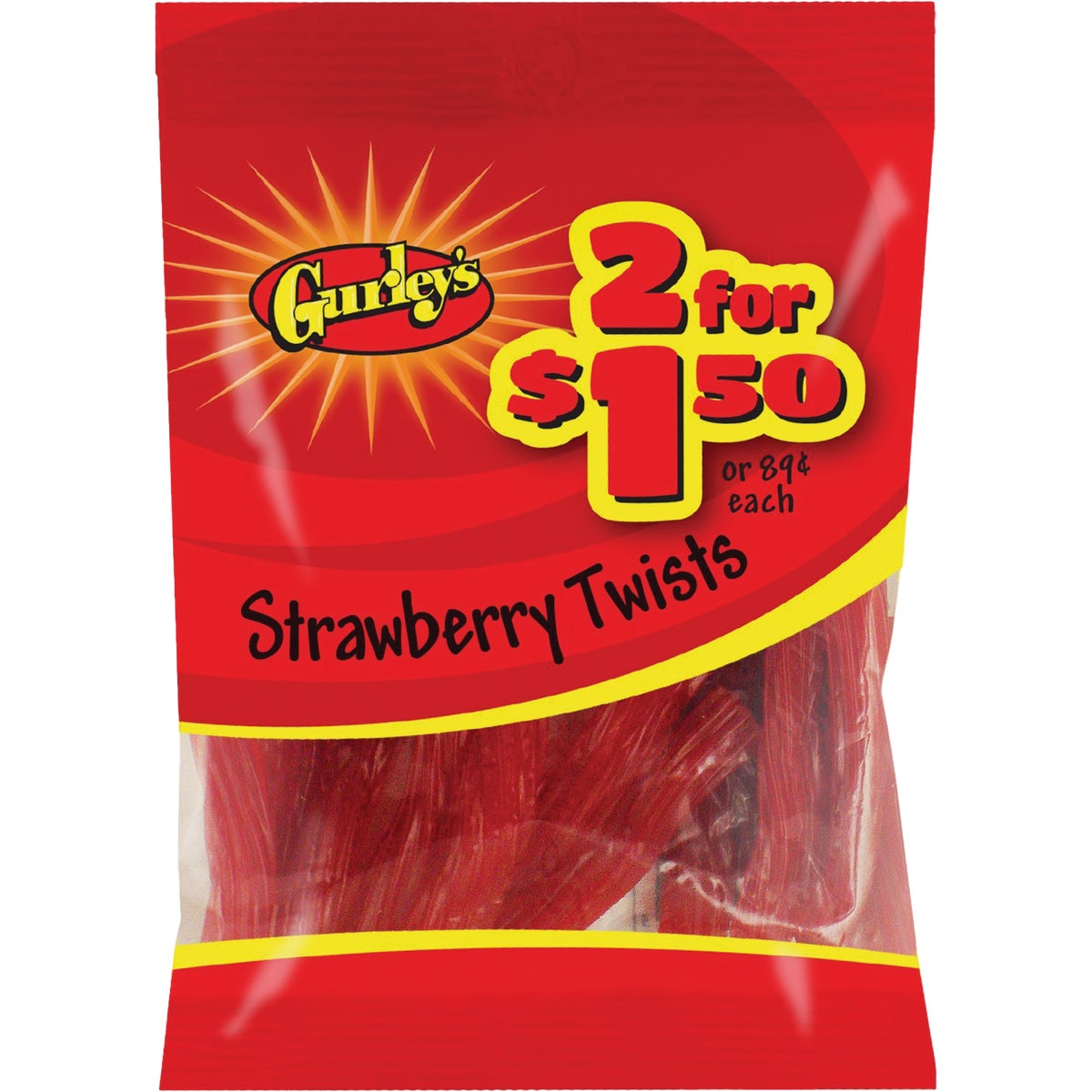 Gurley's 2 Oz. Strawberry Licorice Twists