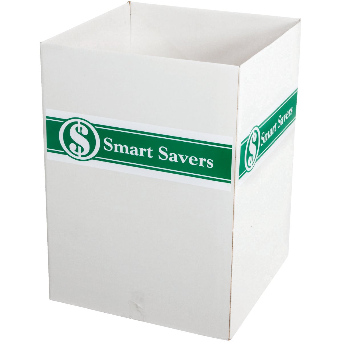 Smart Savers 24 In. x 24 In. x 32-1/2 In. White Corrugated Dump Bin