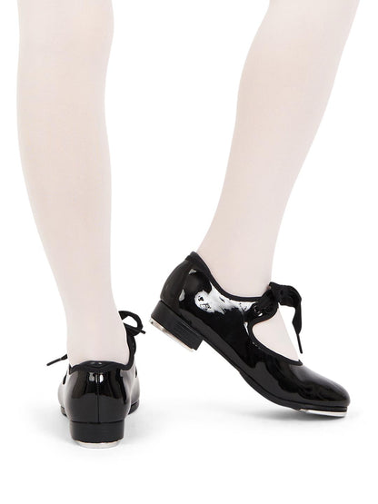 Capezio Shuffle Tap Shoe Black Patent 356