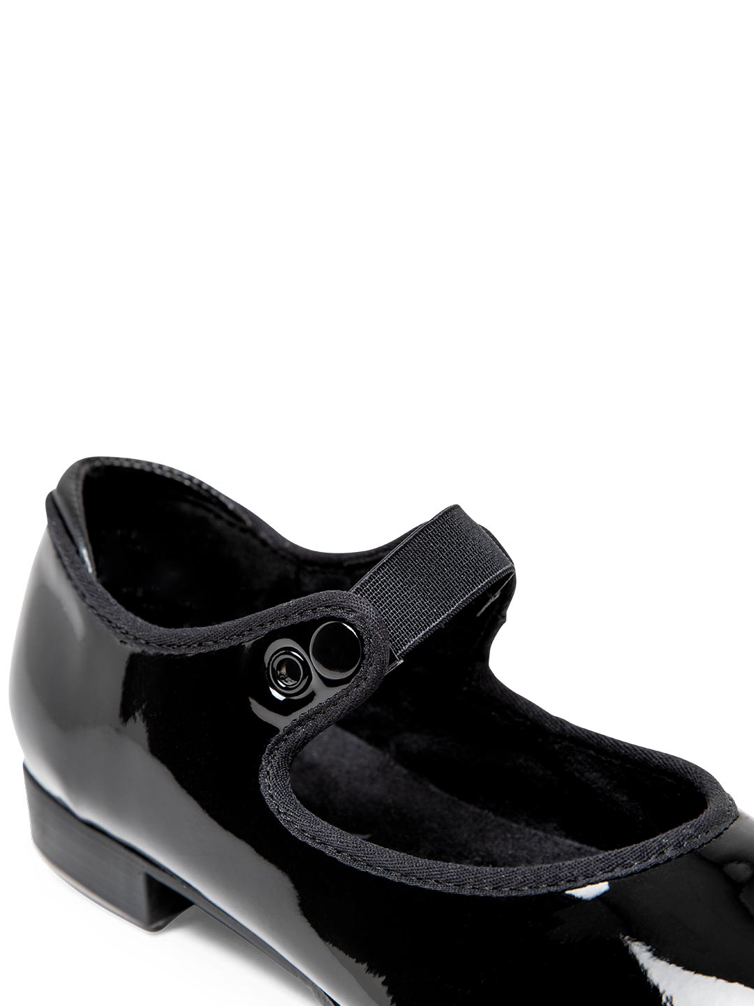 Capezio Shuffle Tap Shoe Black Patent 356