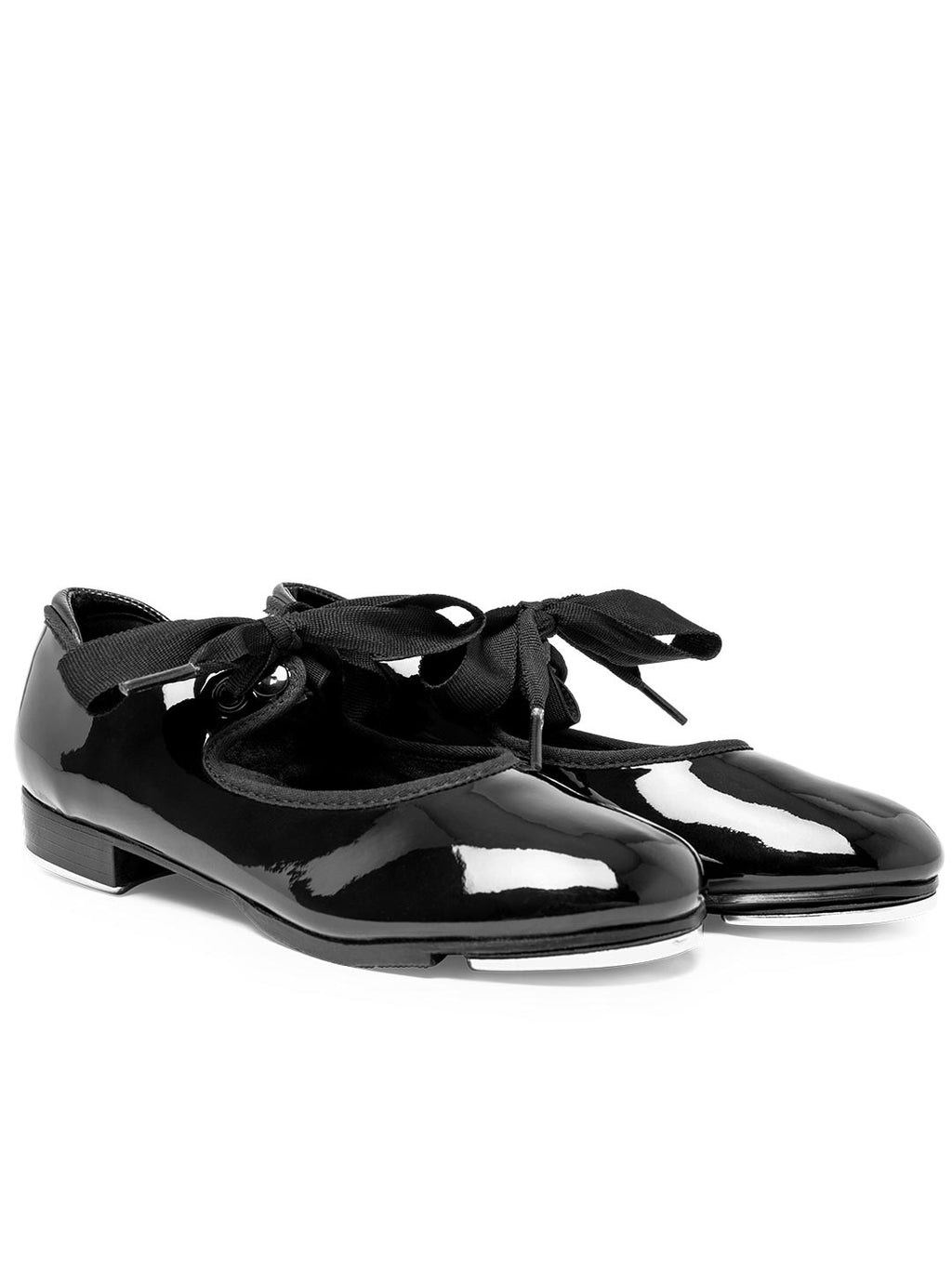Capezio Shuffle Tap Shoe Black Patent 356
