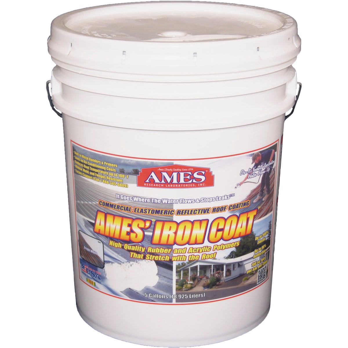 Ames Iron Coat 5 Gal. Acrylic Elastomeric Roof Coating