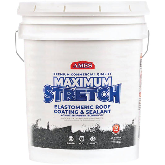 Ames Maximum-Stretch 5 Gal. Premium Rubber & Acrylic Elastomeric Roof Coating