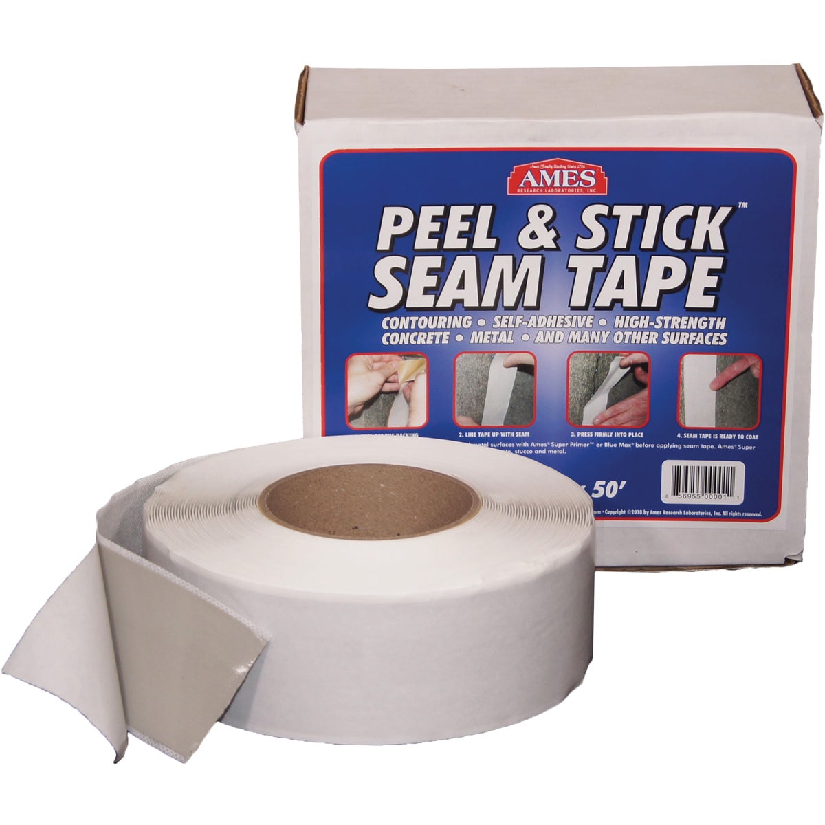 Ames 2 In. x 50 Ft. Adhesive Peel & Stick Seam Roof Patching Tape