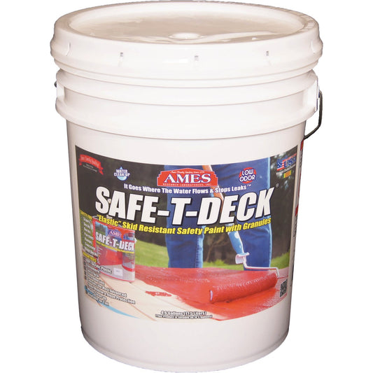 Ames Safe-T-Deck Gray Elastomeric Waterproofing Sealer, 5 Gal. Deck Paint