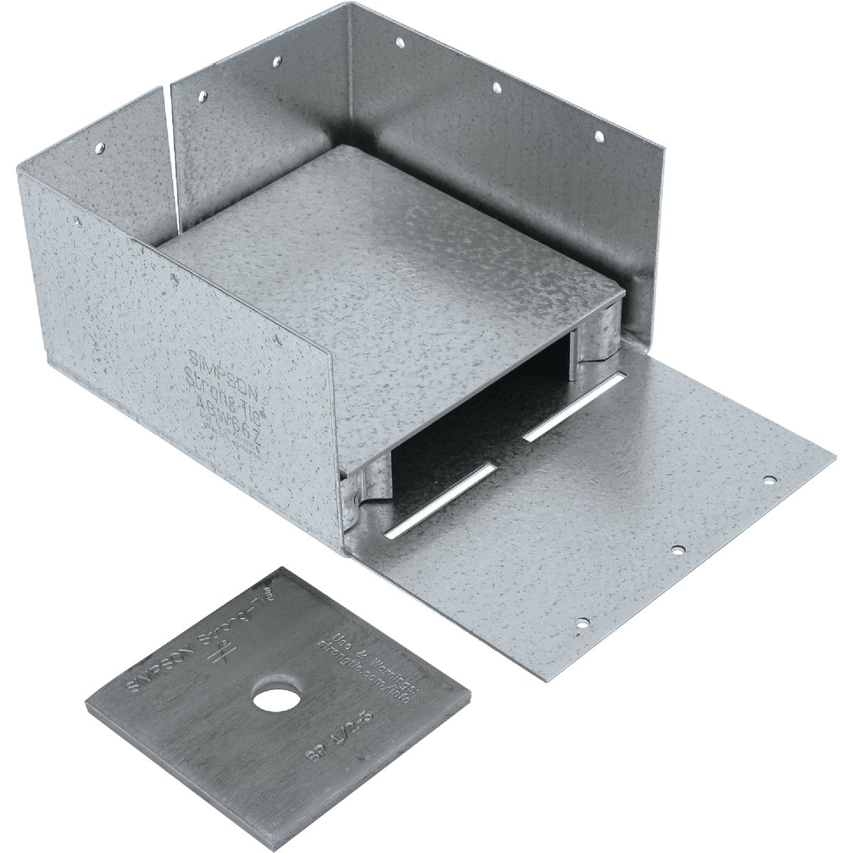 Simpson Strong-Tie 6 In. x 6 In. 12 ga Z-Max ABW Post Base