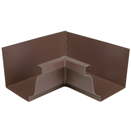 Spectra Metals 5 In. Aluminum Brown Mitre Gutter Inside Corner