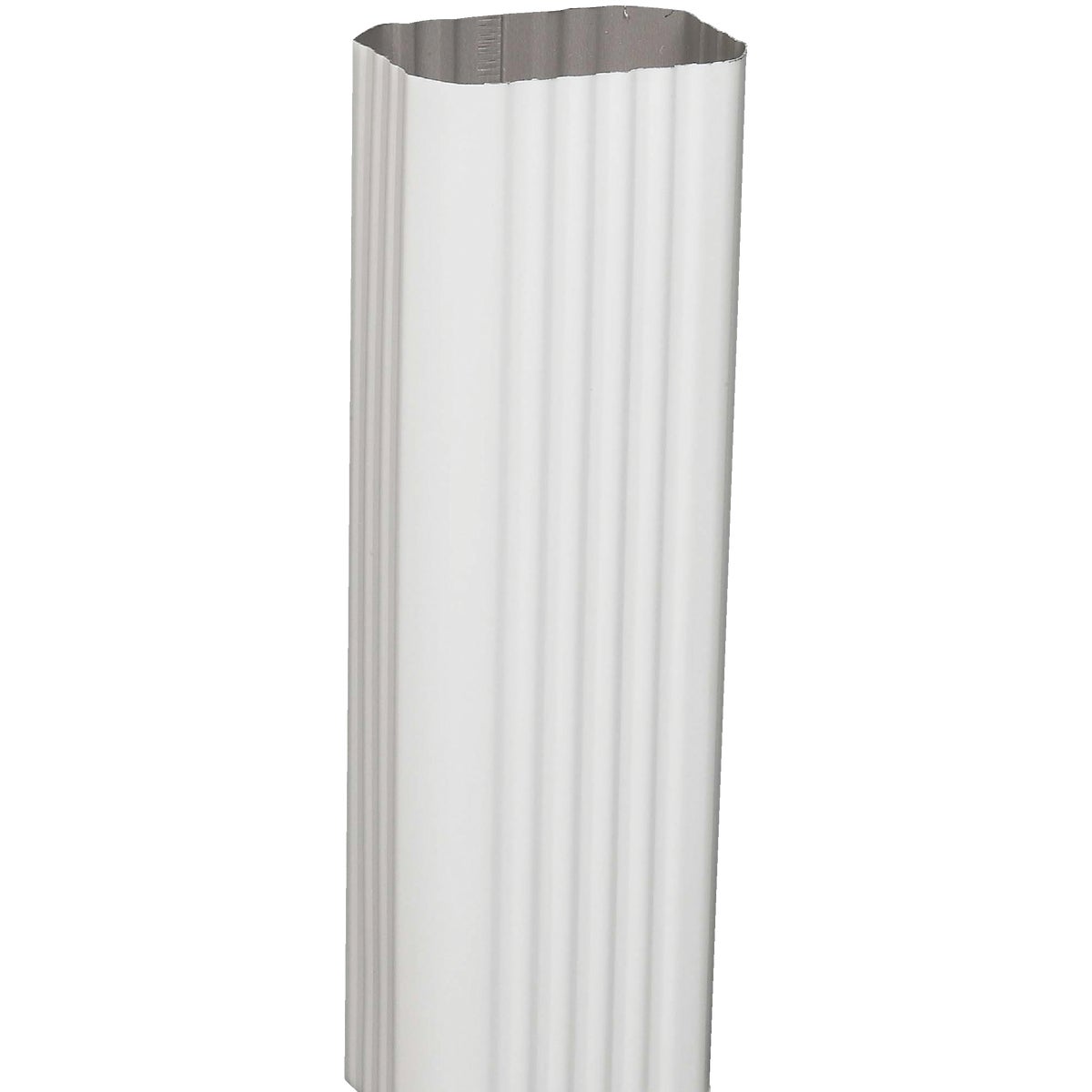 Amerimax 2 In. x 3 In. White Aluminum Downspout