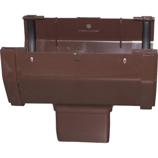 Raingo 5 In. Vinyl Brown Gutter Drop Outlet