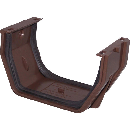 Raingo 5 In. Vinyl Brown Slip-Joint Gutter Connector