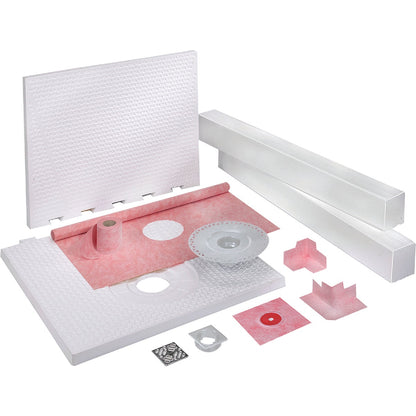 PROVA SHOWER System Kit 32 In. x 60 In. Off Set Drain with Curb