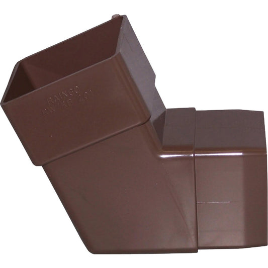 Raingo 2-1/2 In. Vinyl Brown Front or Side Downspout Elbow