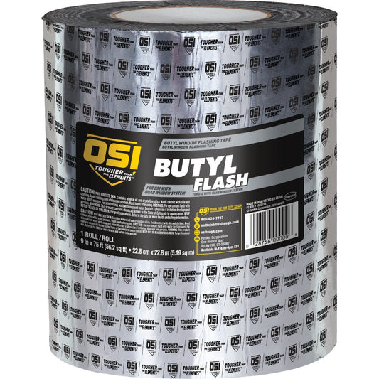 OSI 9 In. x 75 Ft. Black Butyl Window Wrap & Flashing Tape