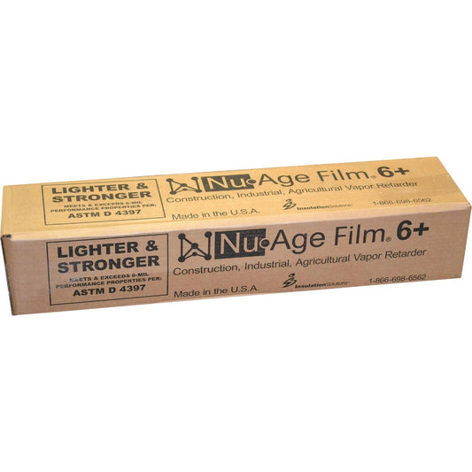 Nu-Age Film 20 Ft. X 100 Ft. Clear 6+ Mil. Prime Grade Virgin Resin Sheeting