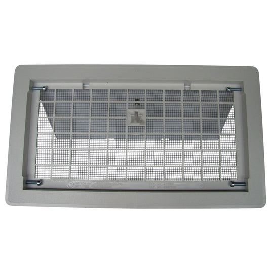 Witten 8 In. x 16 In. White Manual Foundation Vent with Damper