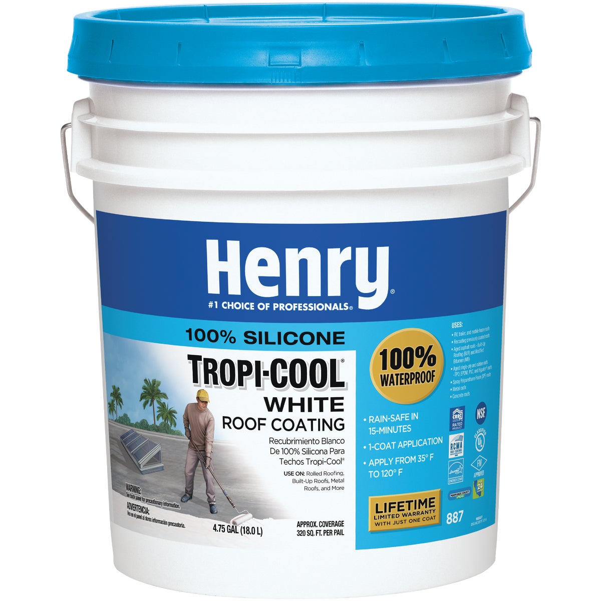 Henry Tropi-Cool 5 Gal. Silicone Roof Coating