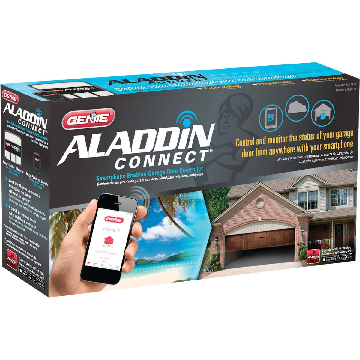 Genie Aladdin Connect Smartphone-Controlled Garage Door Opening from Anywhere