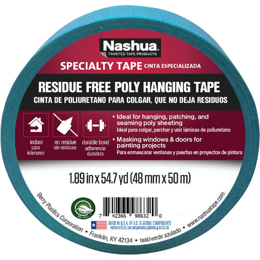 Nashua 48 Mm. x 50 M. 7 mil Teal Sheeting Tape