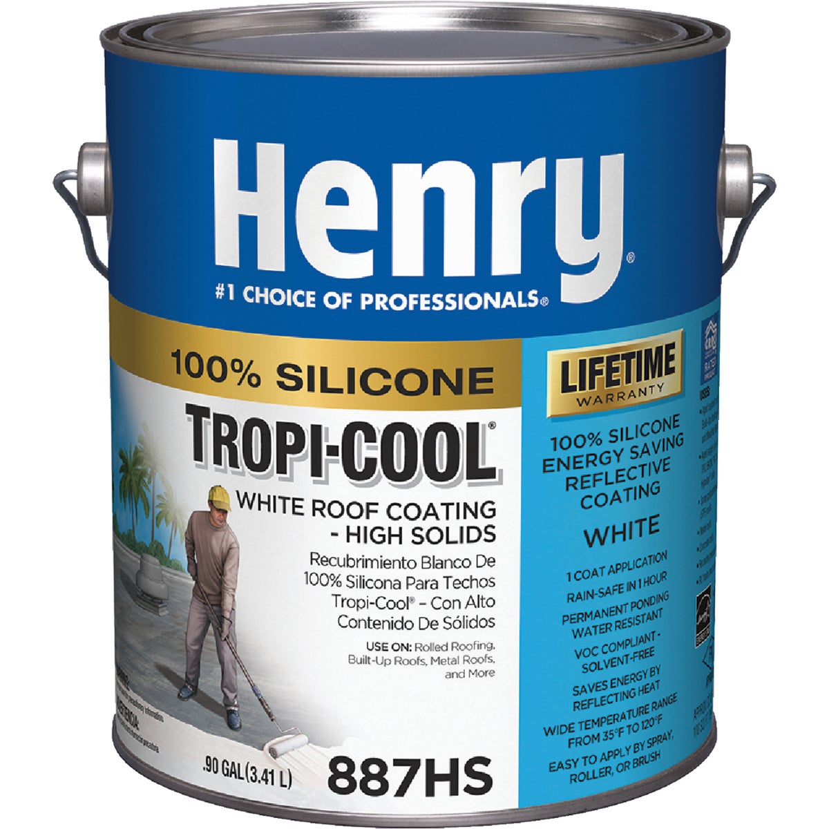 Henry Tropi-Cool 1 Gal. Silicone Roof Coating