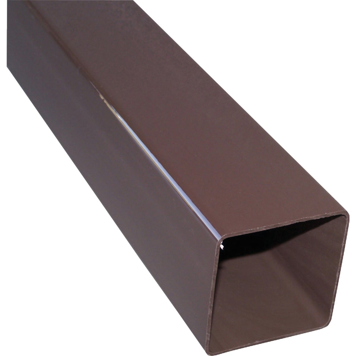 RainGo 2-1/2 In. Square Brown Vinyl Downspout