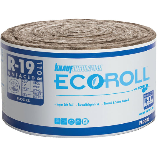 Knauf R-19 15 In. x 39 Ft. Unfaced Roll Fiberglass Insulation