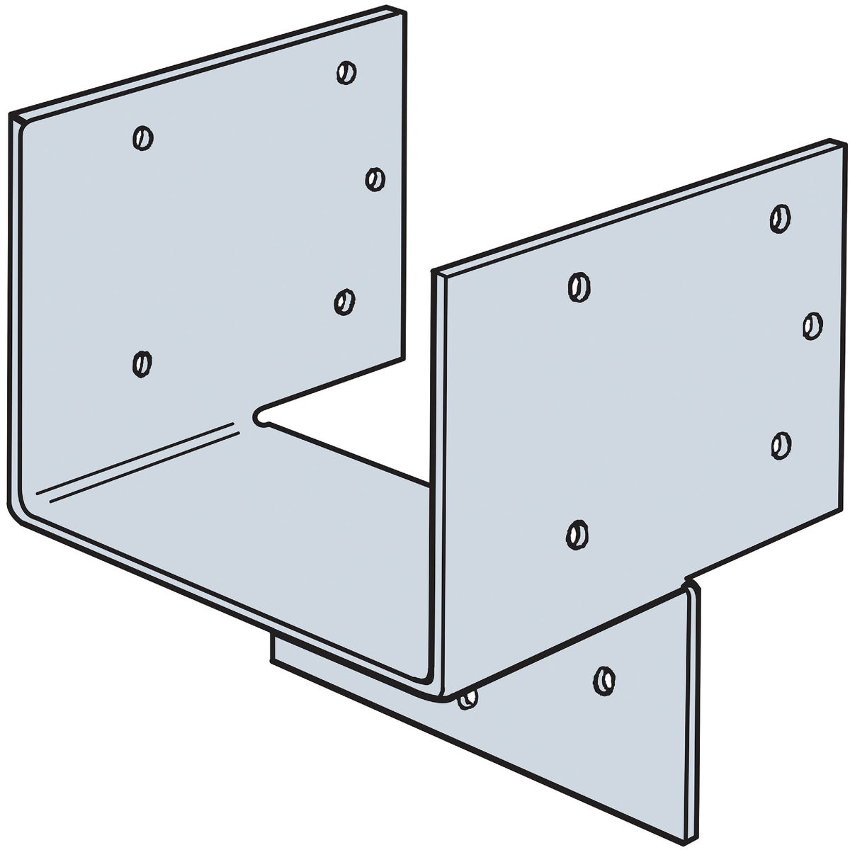 Simpson Strong-Tie 3-1/2 in. W. x 2-13/16 in. L. Galvanized Steel Header Hanger