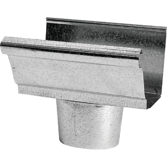 NorWesco 4 In. K Style Steel Round Gutter Drop Outlet