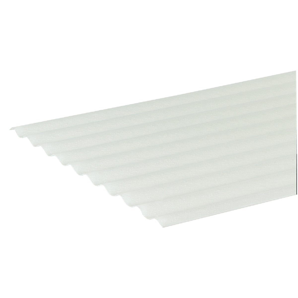 Sequentia WeatherGlaze 26 In. x 8 Ft. White Round 1-Sided Fiberglass Corrugated Panels