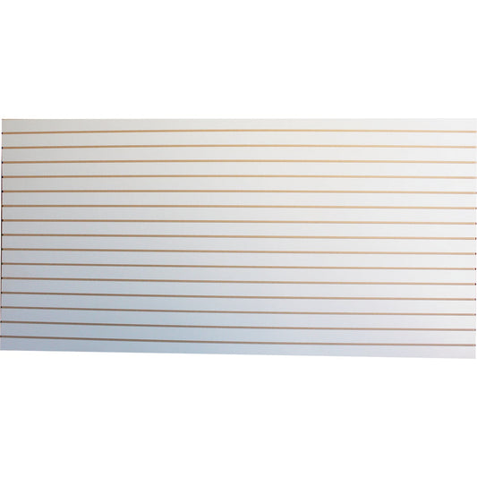 GarageEscape 4 ft. x 8 ft. Anchor Core Slatwall, White