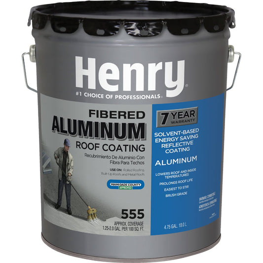 Henry 5 Gal. Fibered Aluminum Roof Coating