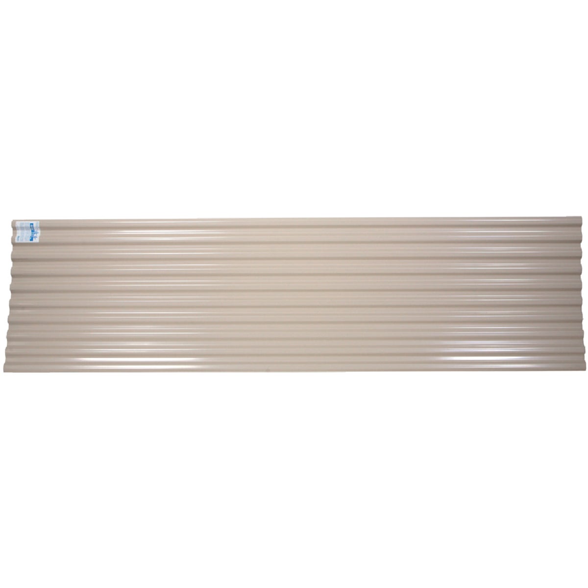 Tuftex Vinyl 26 In. x 8 Ft. Opaque Tan Square Wave Vinyl Corrugated Panels