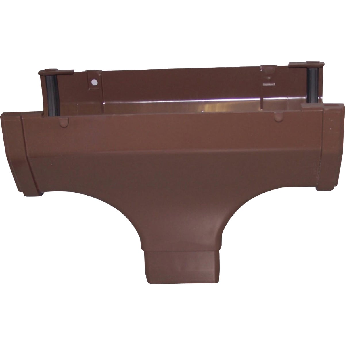 Raingo 5 In. Vinyl Brown Gutter Drop Outlet