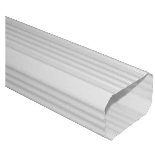 Repla K 2 In. x 3 In. White Vinyl Downspout