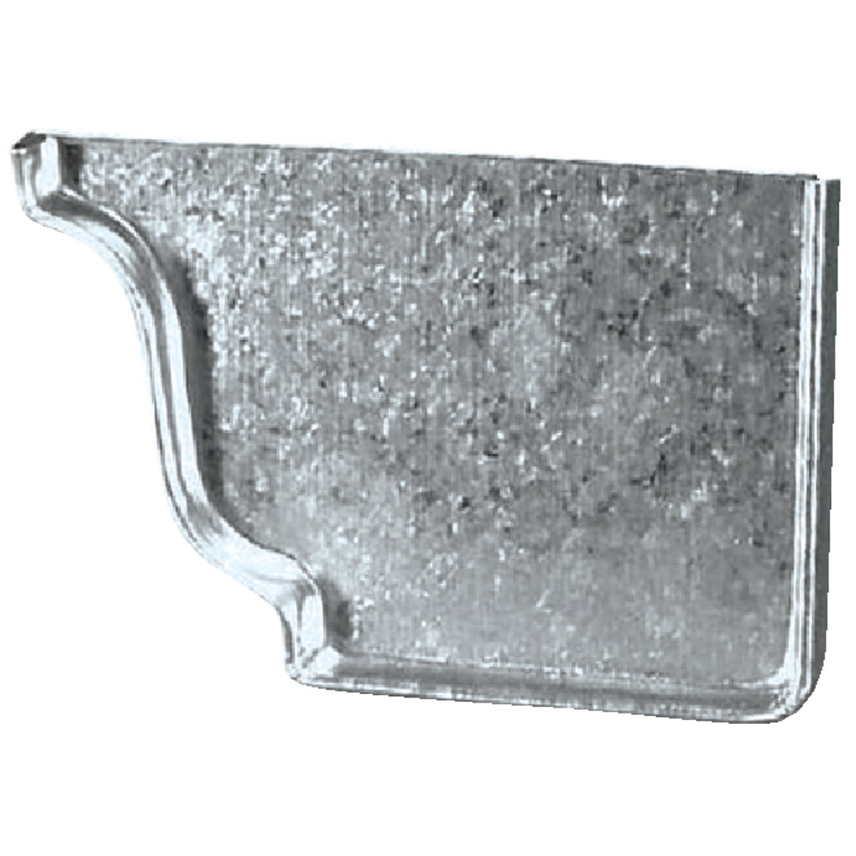 Amerimax 5 In. Galvanized Right Gutter End Cap