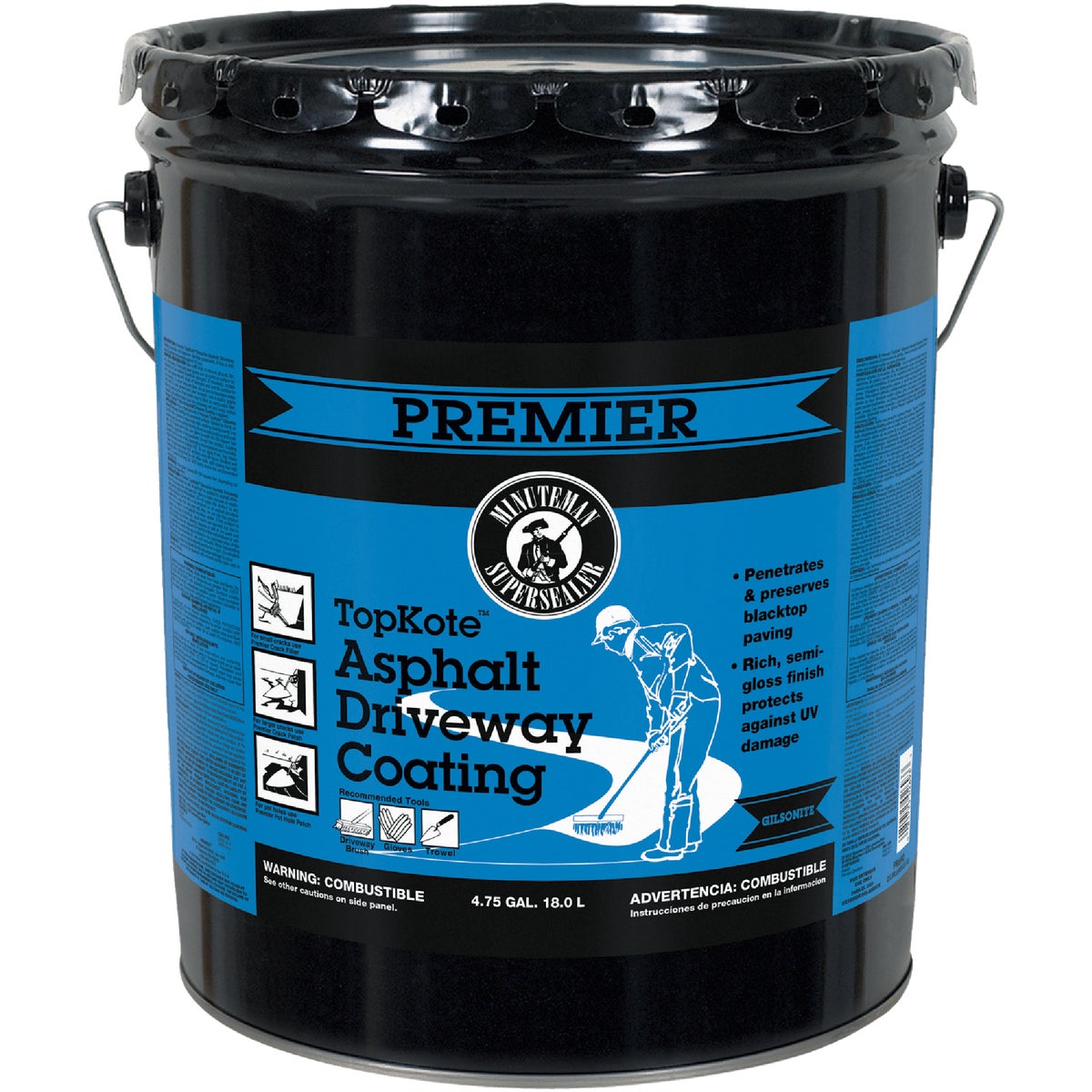 Premier TopKote 4.75 Gal. Blacktop Asphalt Driveway Coating