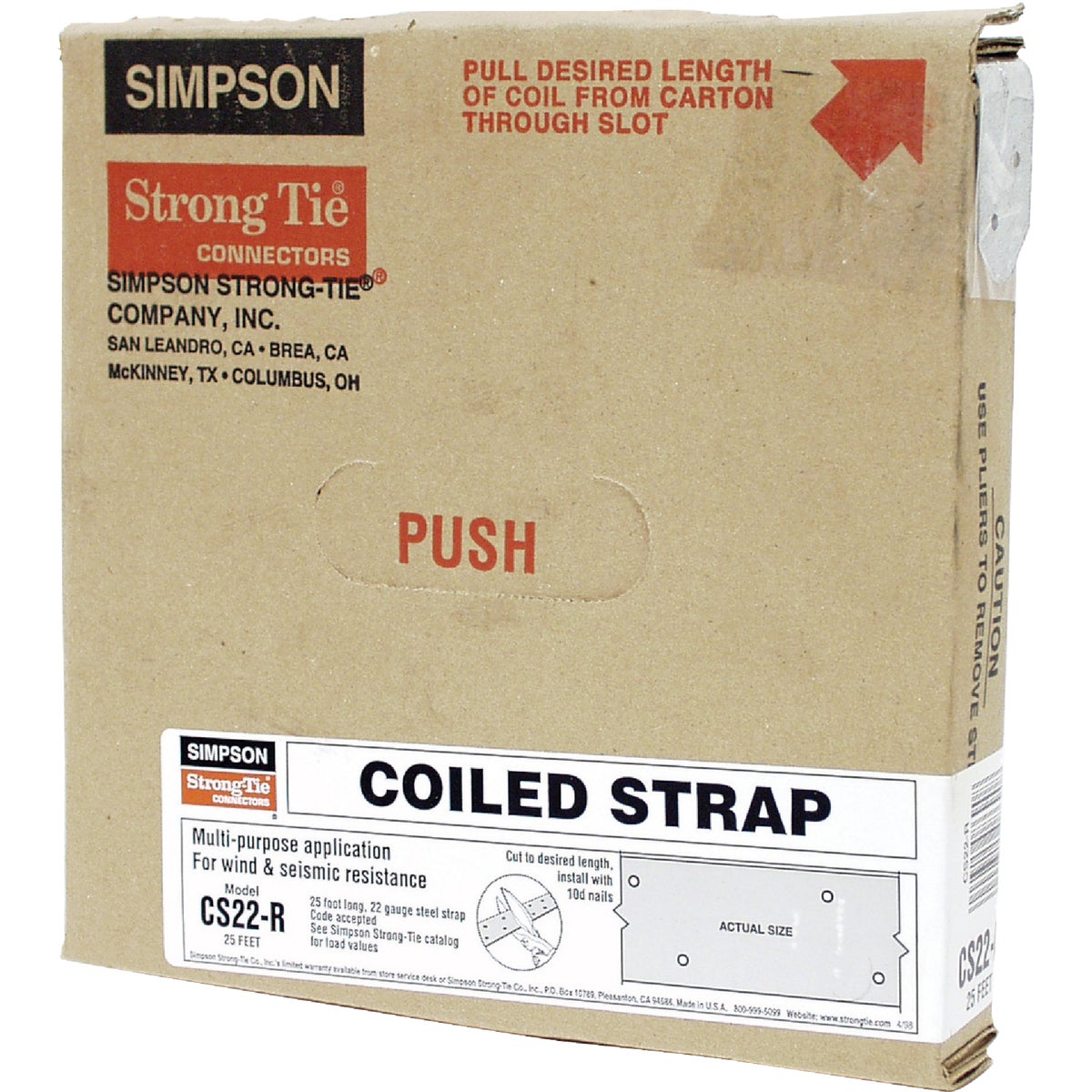 Simpson Strong-Tie 1-1/4 in. x 25 ft. Galvanized Steel 22 Gauge Coiled Strapping