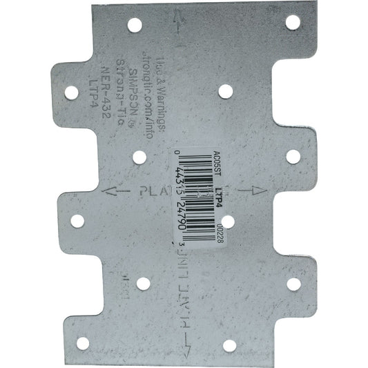 Simpson Strong-Tie 3 in. W x 4 1/4 in. L. Galvanized Steel 20 Gauge Tie Plate