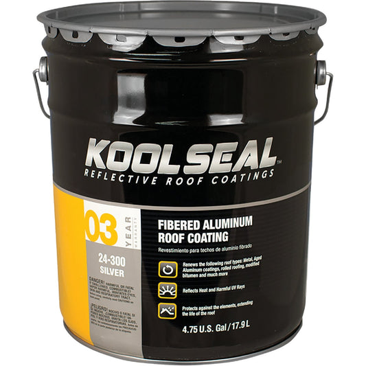 Kool Seal 5 Gal. Fibered Aluminum Roof Coating