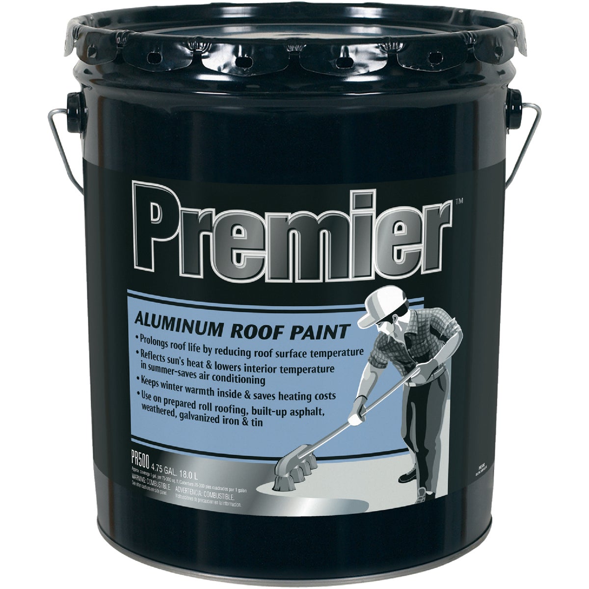 Premier 5 Gal. Non-Fibered Aluminim Aluminum Roof Coating